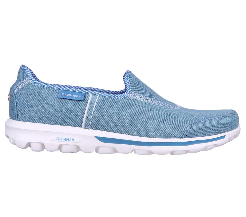 Dámské Ležérní Tenisky Skechers GO WALK Travel - Classic Point Světle Blankyt | CZ.124470LTDN