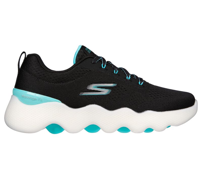 Dámské Ležérní Tenisky Skechers GO WALK Massage Fit Černé Tyrkysové | CZ.124903BKTQ