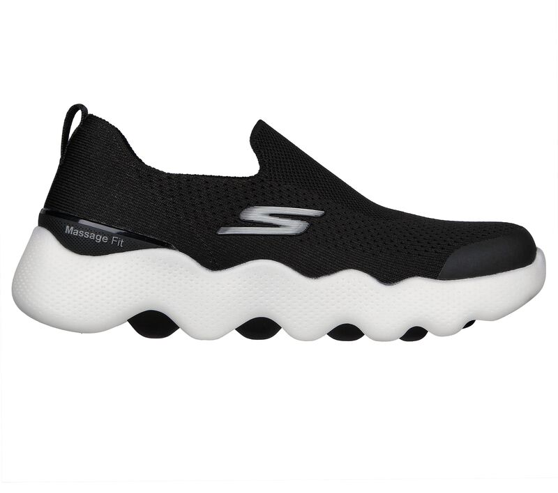 Dámské Ležérní Tenisky Skechers GO WALK Massage Fit - Tidal Černé Bílé | CZ.124906BKW