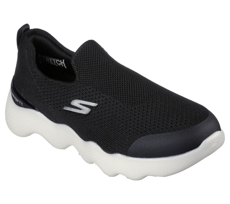 Dámské Ležérní Tenisky Skechers GO WALK Massage Fit - Tidal Černé Bílé | CZ.124906BKW