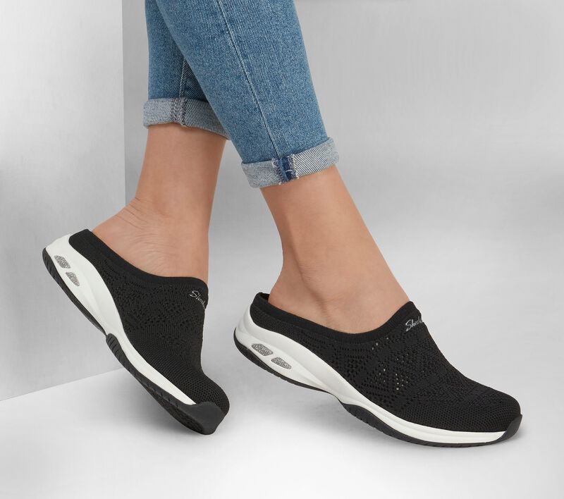 Dámské Ležérní Tenisky Skechers Relaxed Fit: Commute Time - In The Clear Černé Bílé | CZ.100500BKW