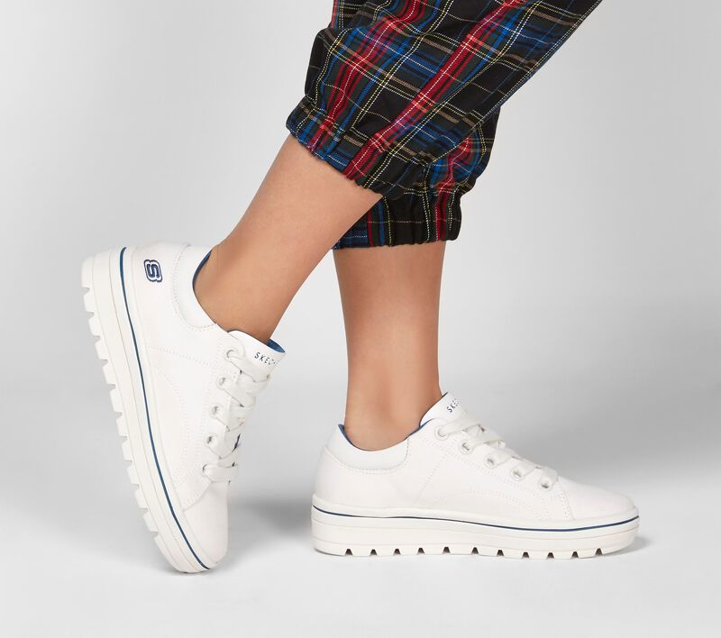 Dámské Ležérní Tenisky Skechers Street Kopačky - Bring It Back Bílé | CZ.74100WHT