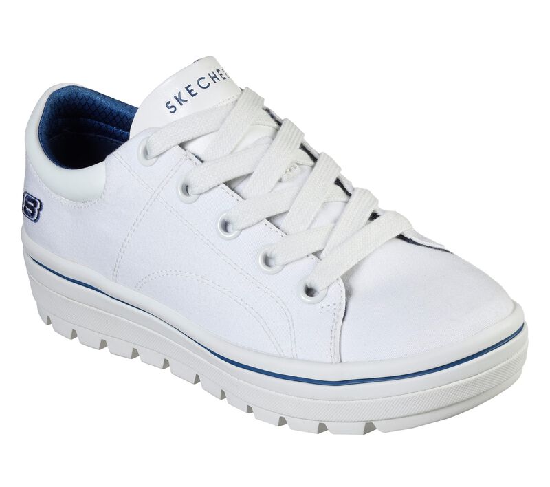 Dámské Ležérní Tenisky Skechers Street Kopačky - Bring It Back Bílé | CZ.74100WHT