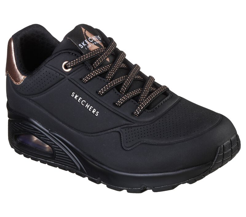 Dámské Ležérní Tenisky Skechers Uno - Shimmer Away Černé | CZ.155196BBK