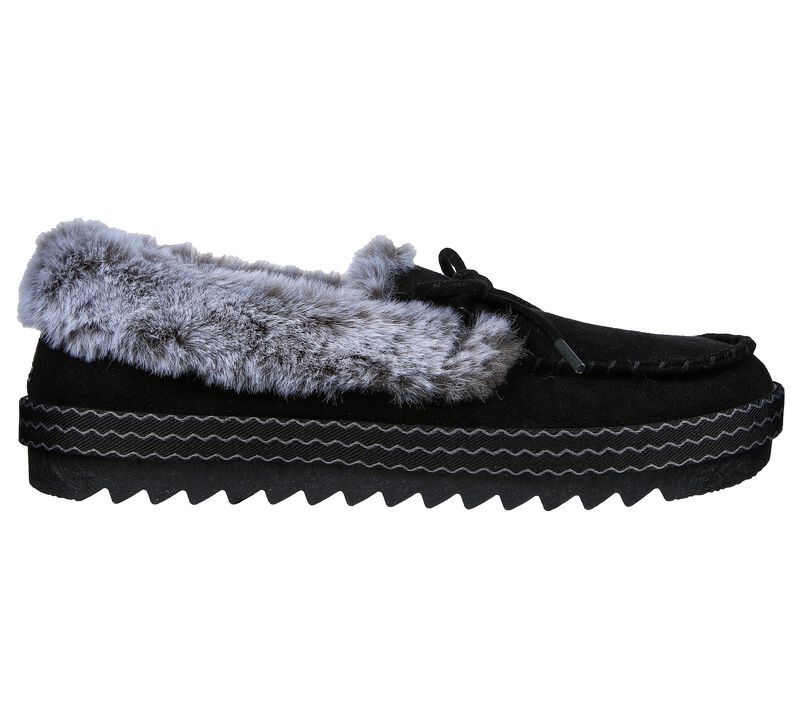 Dámské Pantofle Skechers BOBS Cozy Kiss - Saccharine Černé | CZ.113702BLK