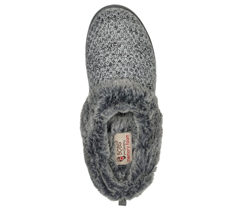 Dámské Pantofle Skechers BOBS Keepsakes - Warm Blissful Šedé | CZ.113913GRY