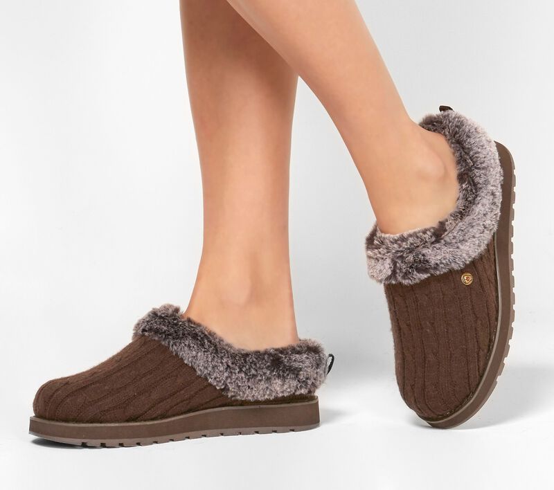 Dámské Pantofle Skechers BOBS Keepsakes - Ice Angel Čokolády | CZ.31204CHOC