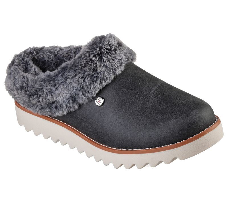 Dámské Pantofle Skechers BOBS Mountain Kiss - Zimní Rock Šedé | CZ.113423CCL