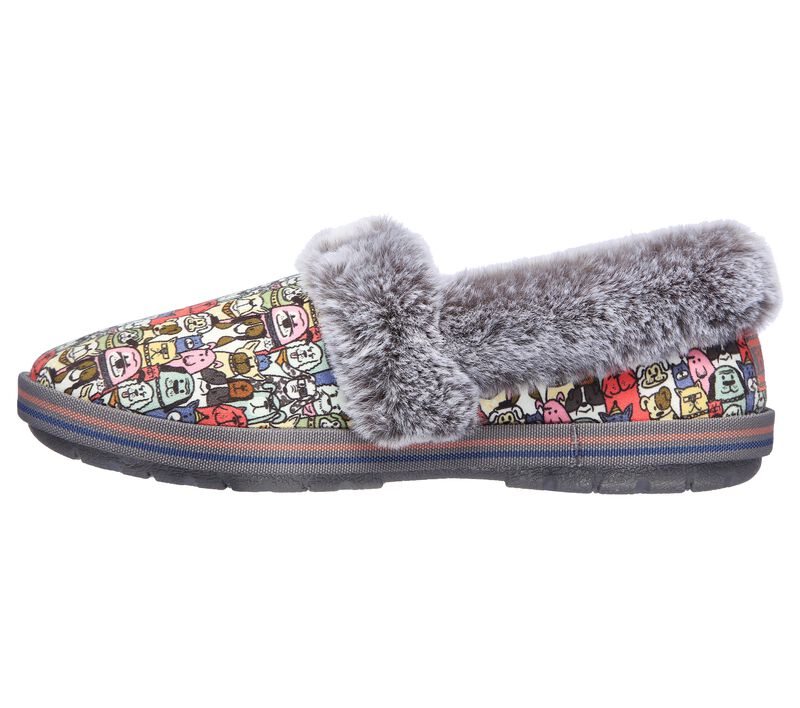 Dámské Pantofle Skechers BOBS Too Cozy - Snuggle Rovers Šedé Viacfarebný | CZ.113222GYMT