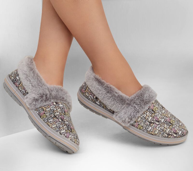 Dámské Pantofle Skechers BOBS Too Cozy - Purrfect Storm Šedé Viacfarebný | CZ.113478GYMT