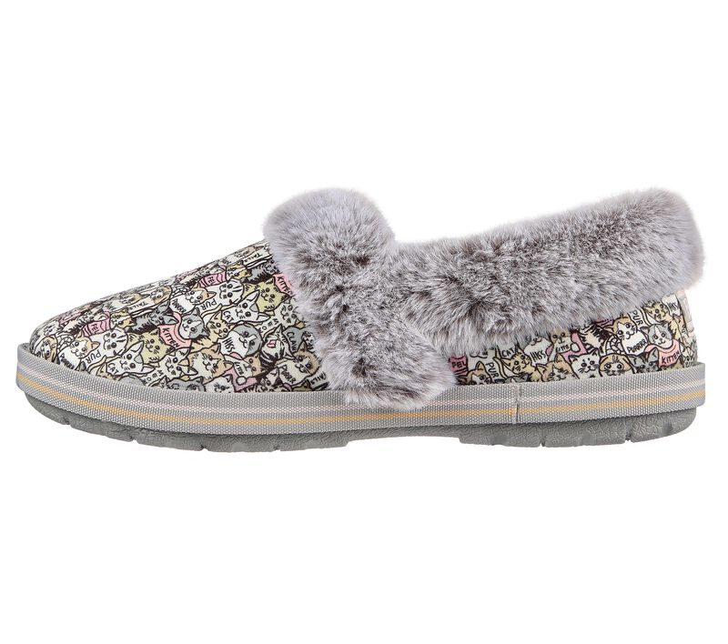 Dámské Pantofle Skechers BOBS Too Cozy - Purrfect Storm Šedé Viacfarebný | CZ.113478GYMT