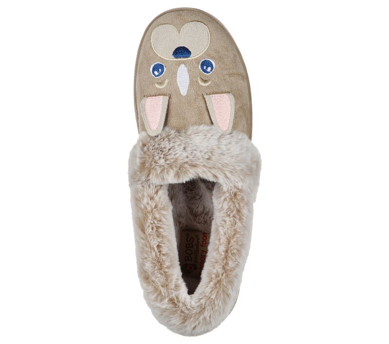 Dámské Pantofle Skechers BOBS Too Cozy - Dog-Attitude Šedé Hnědé | CZ.113482TPE