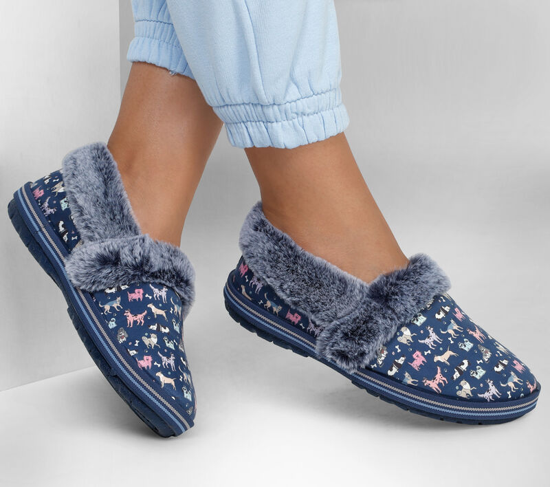 Dámské Pantofle Skechers BOBS Too Cozy - Ruff Amble Tmavě Blankyt Viacfarebný | CZ.113676NVMT