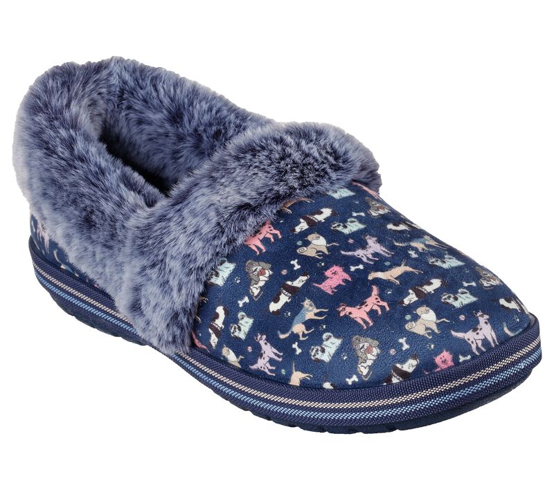 Dámské Pantofle Skechers BOBS Too Cozy - Ruff Amble Tmavě Blankyt Viacfarebný | CZ.113676NVMT