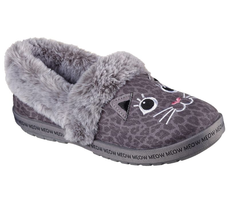 Dámské Pantofle Skechers BOBS Too Cozy - Jazzy Pawty Šedé | CZ.113677CCL