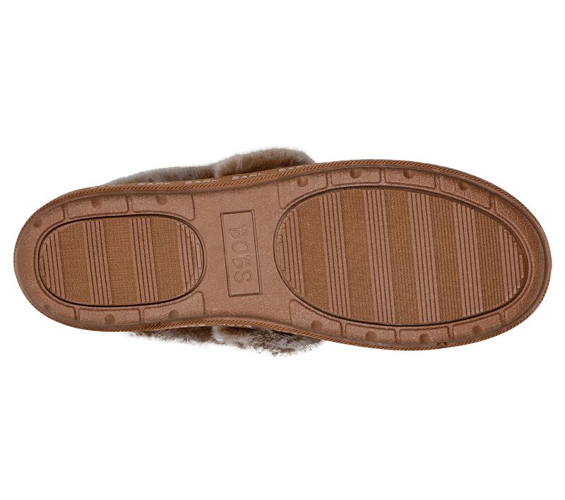 Dámské Pantofle Skechers BOBS Too Cozy - Cutie Pupz Hnědé | CZ.113691CSNT