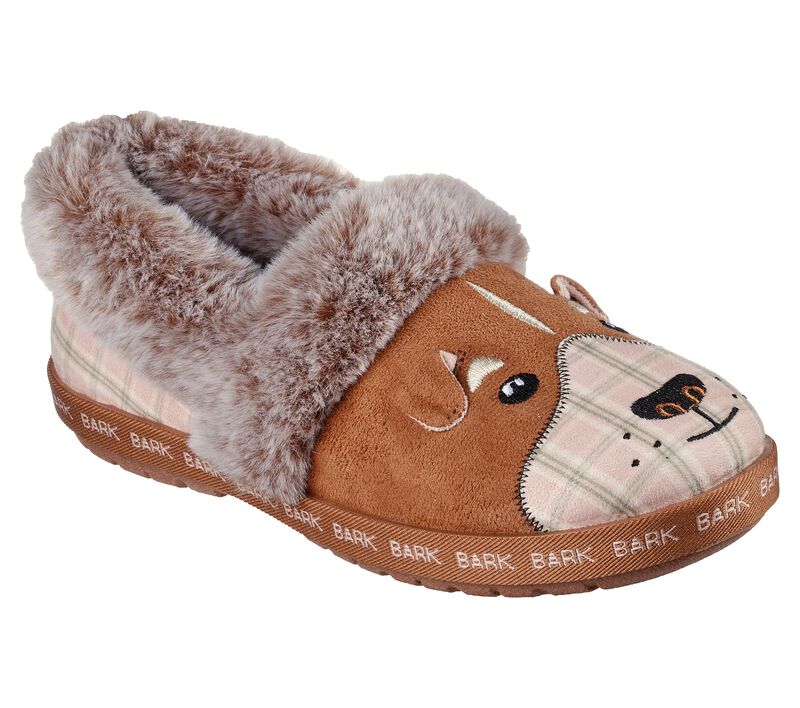 Dámské Pantofle Skechers BOBS Too Cozy - Cutie Pupz Hnědé | CZ.113691CSNT