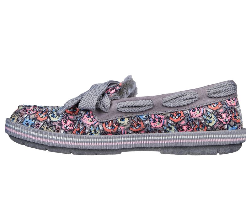 Dámské Pantofle Skechers BOBS Too Cozy - Purrty Kitty Šedé Viacfarebný | CZ.113696GYMT