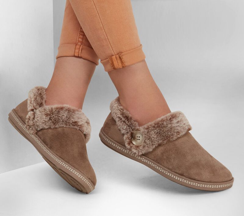 Dámské Pantofle Skechers Cozy Campfire - Fresh Toast Tmavě Šedé Hnědé | CZ.167219CZ.P