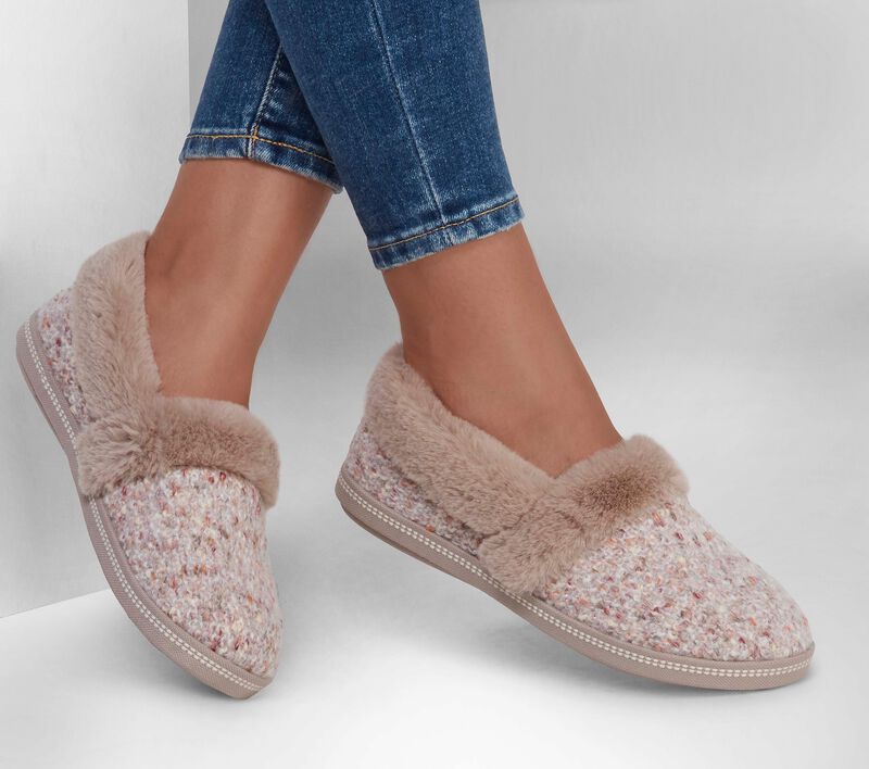 Dámské Pantofle Skechers Cozy Campfire - Lazy Sundaze Šedé Hnědé Viacfarebný | CZ.167629TPMT