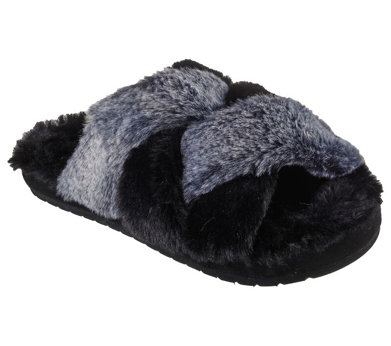 Dámské Pantofle Skechers Cozy Pantofle - Lovely Vibes Černé | CZ.167634BLK