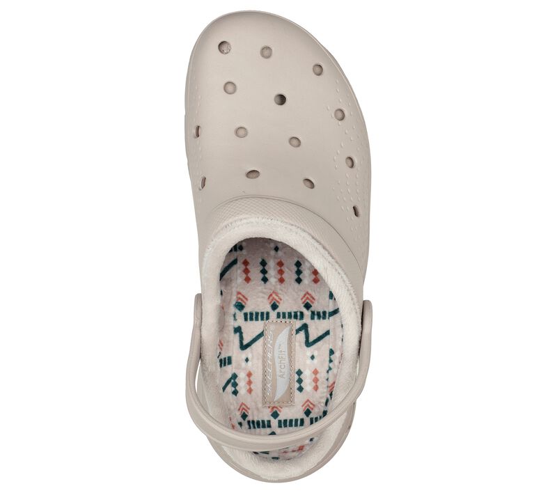 Dámské Pantofle Skechers Foamies: Arch Fit Podšité - Cozy Gal Šedé Hnědé | CZ.111386TPE