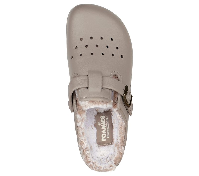 Dámské Pantofle Skechers Foamies: Cali Breeze 2.0 Podšité - Cozy Chic Šedé Hnědé | CZ.111087TPE