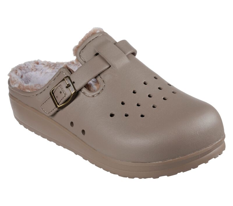 Dámské Pantofle Skechers Foamies: Cali Breeze 2.0 Podšité - Cozy Chic Šedé Hnědé | CZ.111087TPE