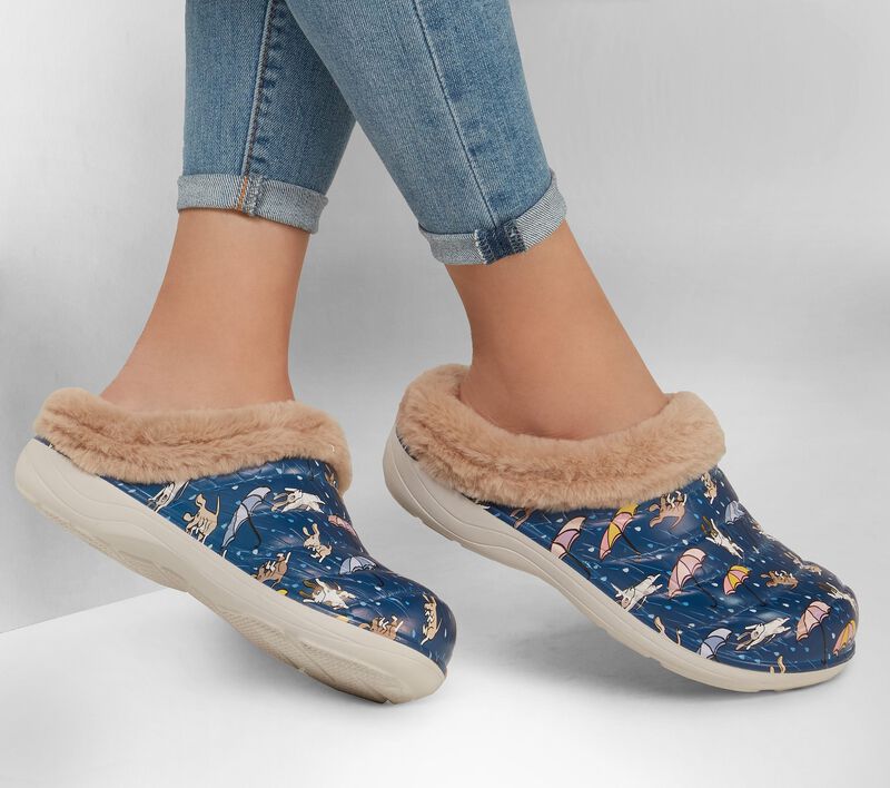 Dámské Pantofle Skechers Foamies: Cozy Camper Podšité - Fur Life Tmavě Blankyt Viacfarebný | CZ.111035NVMT