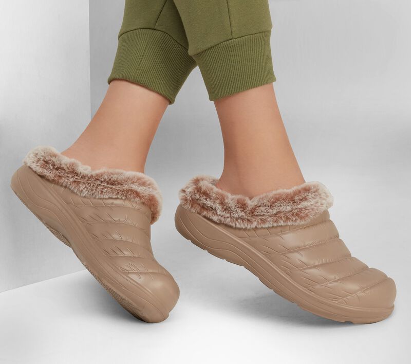 Dámské Pantofle Skechers Foamies: Cozy Camper - Restful Šedé Hnědé | CZ.111355TPE