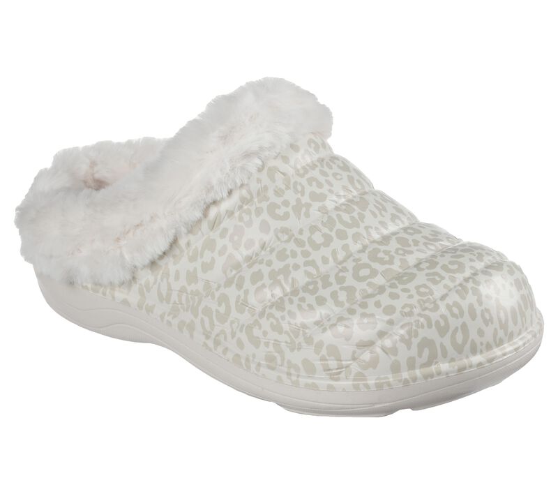 Dámské Pantofle Skechers Foamies: Cozy Camper Podšité - Snow Leopard Bílé | CZ.111357OFWT