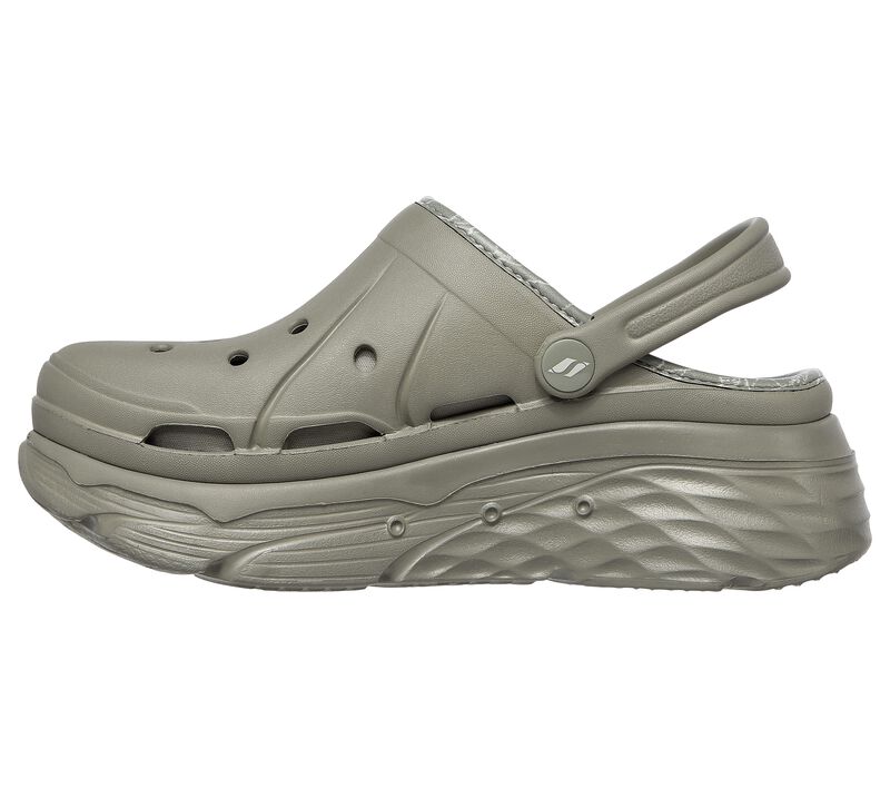 Dámské Pantofle Skechers Foamies: Max Cushioning Podšité - Whirlwind Olivy Zelené | CZ.111346OLV