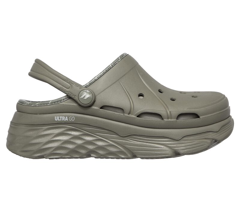 Dámské Pantofle Skechers Foamies: Max Cushioning Podšité - Whirlwind Olivy Zelené | CZ.111346OLV