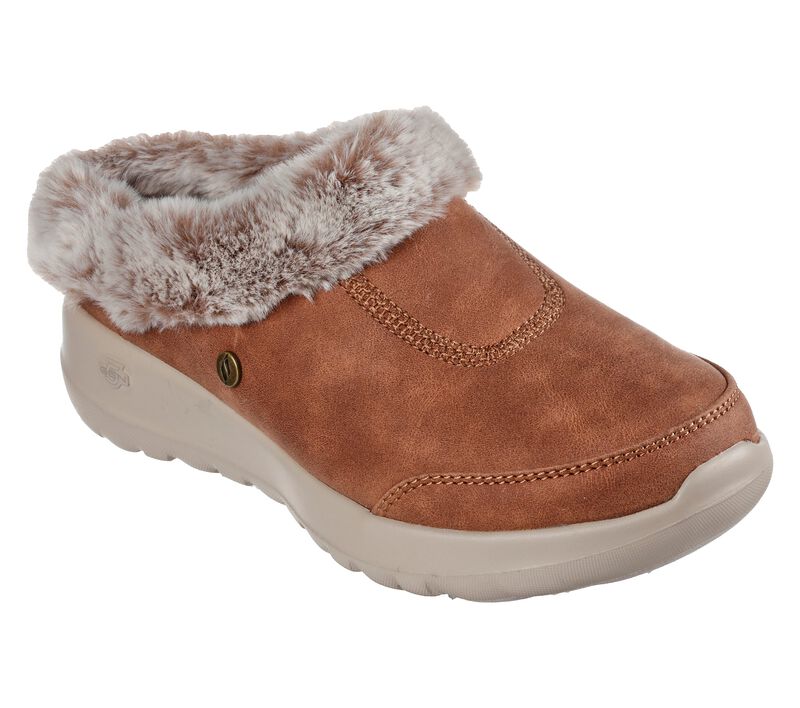 Dámské Pantofle Skechers GO LOUNGE: On-the-GO Joy - Gratify Hnědé | CZ.175254CSNT