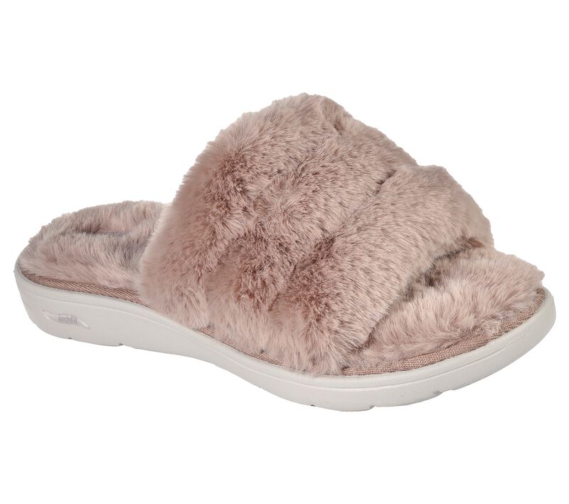 Dámské Pantofle Skechers GO Lounge: Arch Fit Lounge - Unwind Šedé Hnědé | CZ.175105TPE