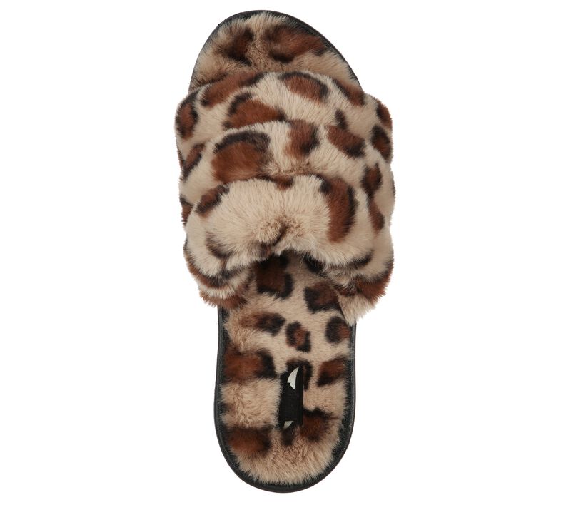 Dámské Pantofle Skechers GO Lounge: Arch Fit Lounge - Furrreal Leopard | CZ.175106LPD