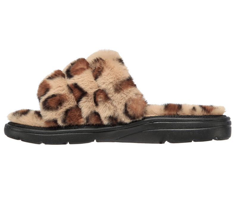 Dámské Pantofle Skechers GO Lounge: Arch Fit Lounge - Furrreal Leopard | CZ.175106LPD