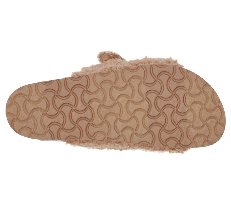 Dámské Pantofle Skechers Relaxed Fit: Granola - Furry Chic Hnědé | CZ.163236TAN