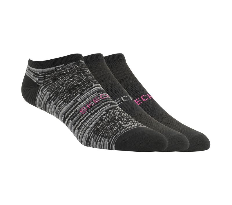 Dámské Ponožky Skechers 3 Pack No Show Microfiber Černé | CZ.Z108741BLK