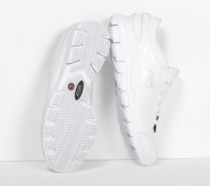 Dámské Pracovní Obuv Skechers Pracovní Relaxed Fit: Eldred - Dewey SR Bílé | CZ.76564WHT