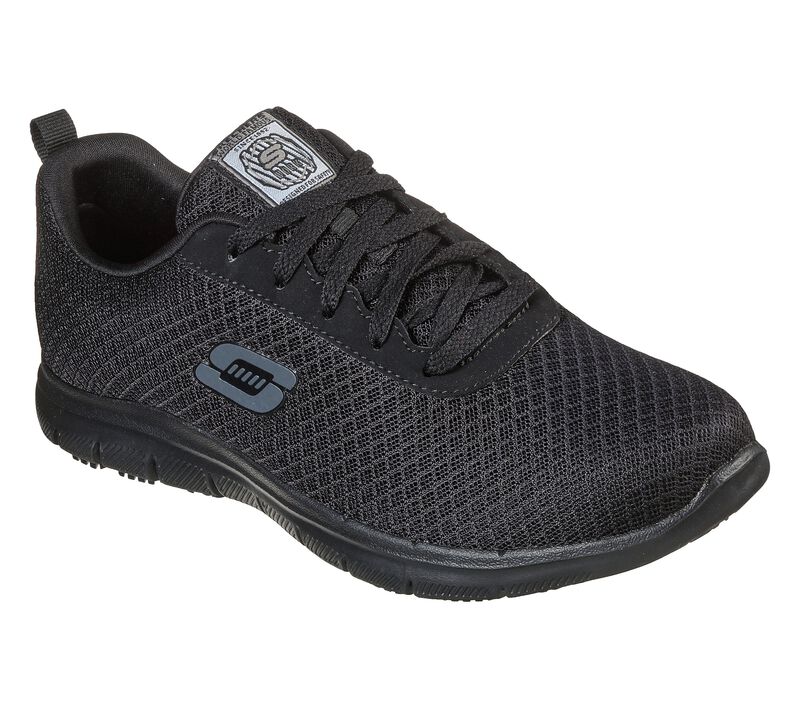 Dámské Pracovní Obuv Skechers Pracovní Relaxed Fit: Ghenter - Bronaugh SR Černé | CZ.77210BLK