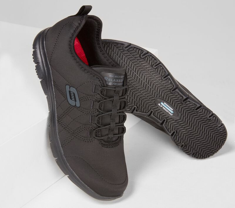 Dámské Pracovní Obuv Skechers Pracovní Relaxed Fit: Ghenter - Srelt SR Černé | CZ.77211BLK