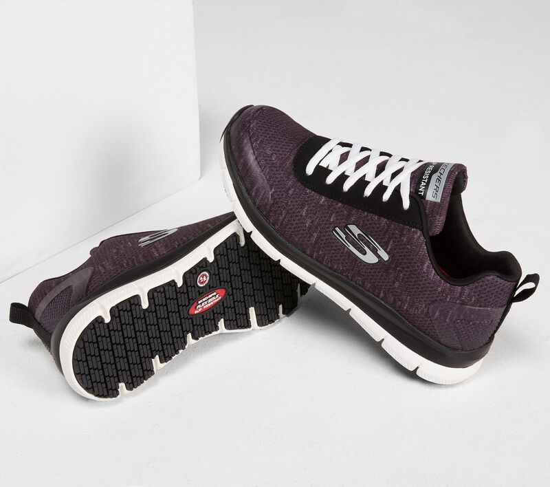 Dámské Pracovní Obuv Skechers Pracovní Relaxed Fit: Pohodlí Flex SR - HC Pro SR Černé Bílé | CZ.77217BKW