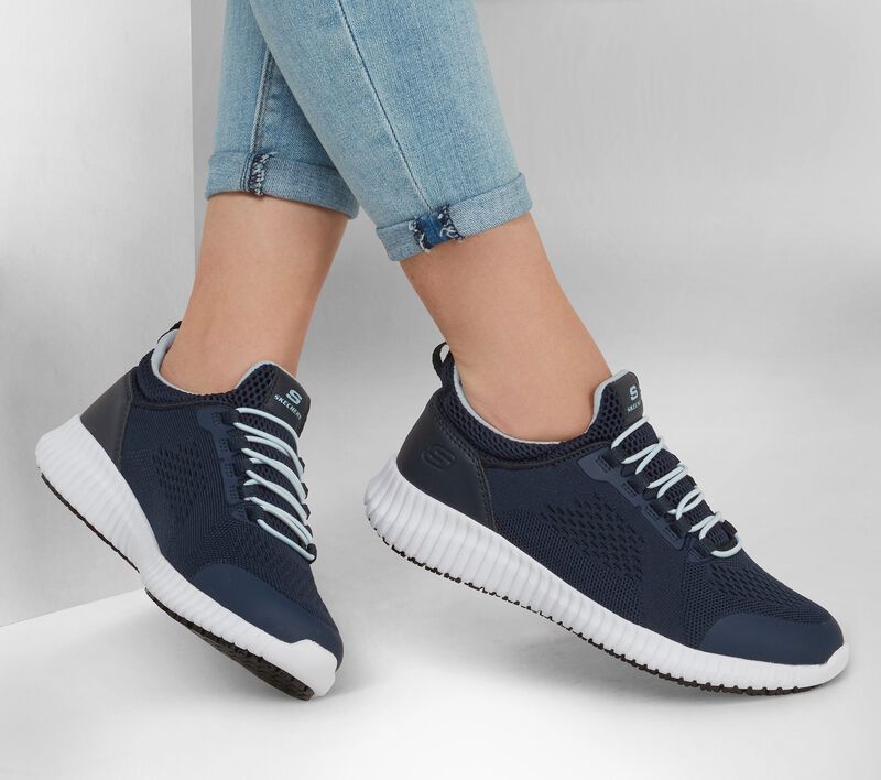 Dámské Pracovní Obuv Skechers Pracovní Relaxed Fit: Cessnock - Carrboro SR Tmavě Blankyt | CZ.77260NVY