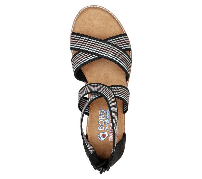 Dámské Sandály Skechers BOBS Desert Kiss - Candid Gal Černé Viacfarebný | CZ.113558BKMT