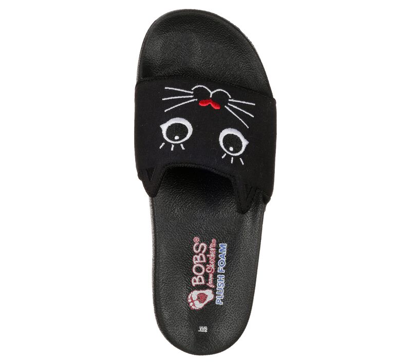 Dámské Sandály Skechers BOBS Pop-Ups - Paws-I-Tive Černé | CZ.31267BLK