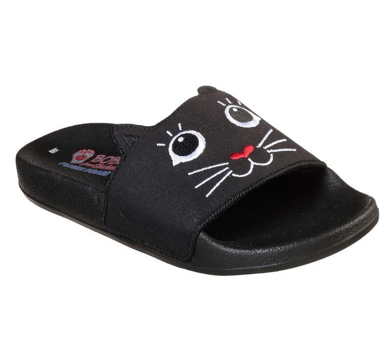 Dámské Sandály Skechers BOBS Pop-Ups - Paws-I-Tive Černé | CZ.31267BLK