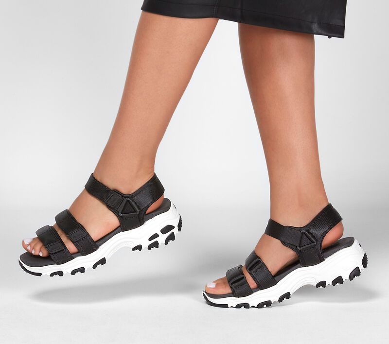 Dámské Sandály Skechers D'Lites - Fresh Catch Černé | CZ.31514BLK