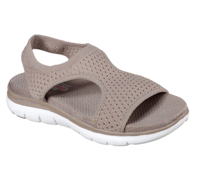 Dámské Sandály Skechers Flex Appeal 2.0 - Deja Vu Šedé Hnědé | CZ.31674TPE