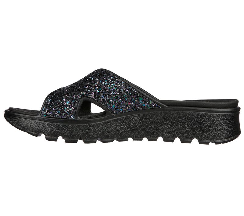 Dámské Sandály Skechers Foamies: Arch Fit Footsteps - Dazzled Girl Černé | CZ.111377BLK